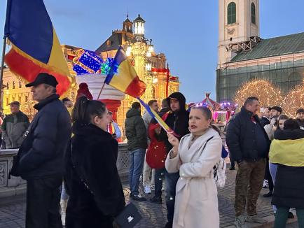 O primă manifestație pro-Georgescu în Oradea: „Este trup și suflet alături de popor” (FOTO/VIDEO)