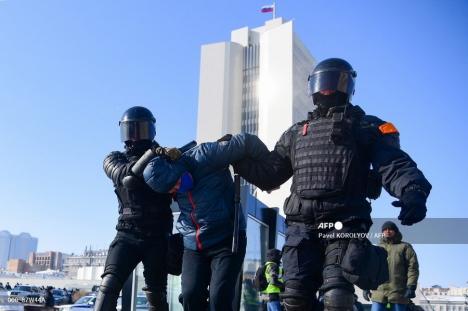 Noi proteste violente, în Rusia, care au dus la arestarea a peste 3.000 de persoane (FOTO)