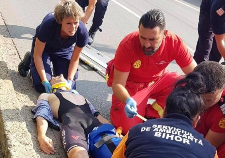 Unul dintre cei mai buni ciclişti români a fost izbit de o maşină în Oradea: Raul Sînza este la spital!