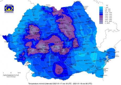 Frig record în Bihor: -39,6 grade într-o dolină din Padiş! Cea mai scăzută temperatură înregistrată oficial în România a fost cu un grad mai mare (FOTO)