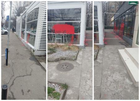 Atac la restaurantul lui Rădeanu! Localul orădean a fost vandalizat cu vopsea roșie! (FOTO)