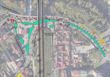 Noi restricții importante de trafic în Oradea: în zonele Dragoș Vodă și Matei Corvin se demontează podurile CFR