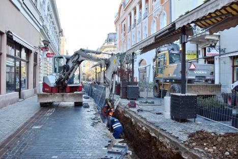 Șantier pe Corso: Lucrări la rețeaua de termoficare din centrul Oradiei (FOTO)