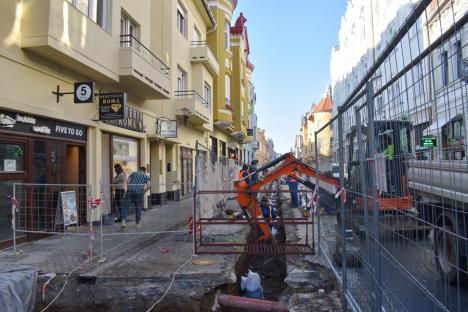 Șantier pe Corso: Lucrări la rețeaua de termoficare din centrul Oradiei (FOTO)