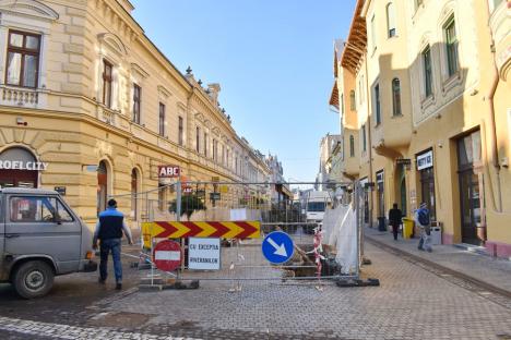 Șantier pe Corso: Lucrări la rețeaua de termoficare din centrul Oradiei (FOTO)