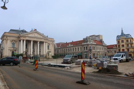 Se lucrează la modernizarea Pieţei Ferdinand şi străzii Iosif Vulcan. Cum se circulă în zonă (FOTO)