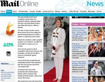 Soţia premierului britanic sperie fotografii cu pedichiura 'monstruoasă'