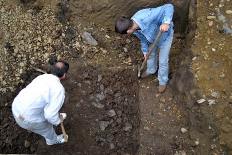 Descoperire macabră: Muncitorii au dezgropat rămăşiţele unor schelete din Piaţa Unirii (FOTO)