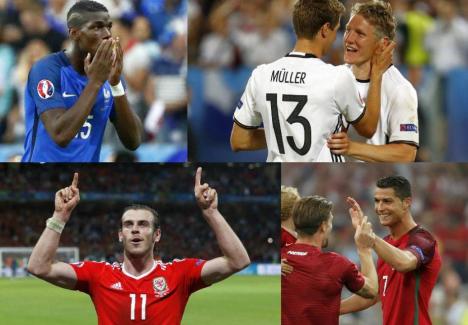 Semifinalele de la Euro 2016: Portugalia - Țara Galilor și Germania - Franța