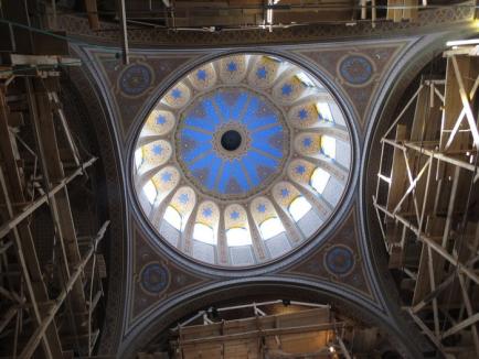 Pictura de pe cupola Sinagogii Zion a fost restaurată (FOTO)