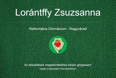 Nem tudom: Site-ul Liceului Reformat Lorántffy Zsuzsanna din Oradea nu are variantă în limba română