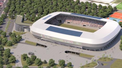 Proiectul viitorului stadion din Oradea, modificat din cauza opoziției vecinilor