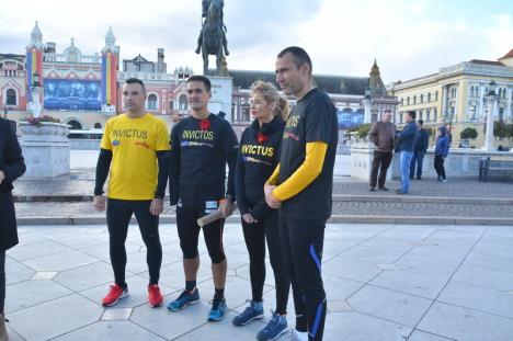 Ştafeta Veteranilor a ajuns în Oradea. Ultramaratonistul Levente Polgar aleargă pentru cauza Invictus (FOTO)