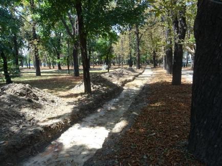 Cu bani din gunoaie: În Parcul Brătianu se construieşte o pistă sintetică de alergare (FOTO)