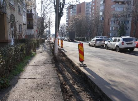Încă un tronson. Strada Sovata  din Oradea a intrat în reabilitare până la sfârşitul lunii mai (FOTO)