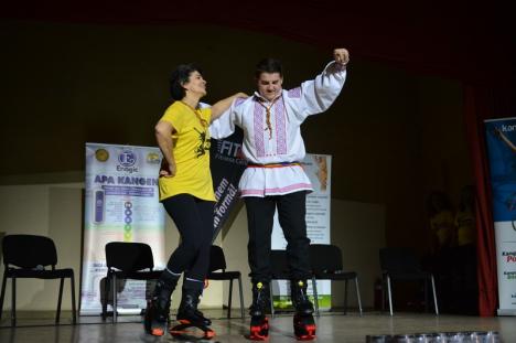Sport pentru sănătate: Peste 100 de persoane au dat startul studiului inițiat de antrenoarea de Kangoo Jumps Kinga Sebestyen în Oradea (FOTO/VIDEO)