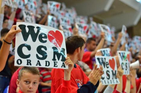 Fanii echipei CSM CSU Oradea, îndemnați să vină în roșu la meciurile cu Sibiul, din semifinalele Ligii Naționale