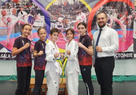 Patru medalii pentru tinerii sportivi de la White Lion Oradea la importante competiții de taekwondo WT (FOTO)