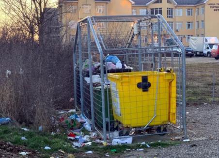 Prinşi în flagrant: 38 de orădeni, amendaţi pentru că au aruncat gunoaie pe lângă pubele