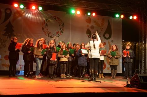 Cetatea luminiţelor: Moşuleţii au deschis prima ediţie a Târgului de Crăciun din Oradea (FOTO / VIDEO)