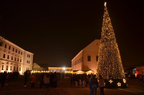 Cetatea luminiţelor: Moşuleţii au deschis prima ediţie a Târgului de Crăciun din Oradea (FOTO / VIDEO)