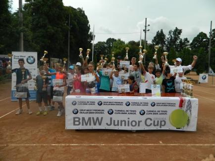 Sportivii bihoreni au dominat prima ediţie a Cupei BMW Junior la tenis