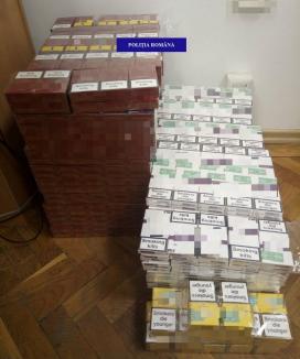 Captură impresionantă de ţigări de contrabandă în Marghita! Poliţiştii au confiscat mii de pachete de ţigări, dar şi un Chevrolet