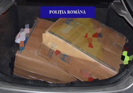 Prins cu 1.000 de pachete de ţigări de contrabandă în maşină, chiar lângă sediul Poliţiei Bihor