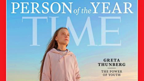 La 16 ani, activista Greta Thunberg a fost desemnată „Omul anului” de revista Time