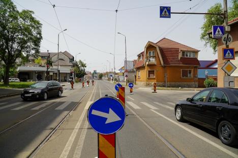 Schimbări majore în traficul din Oradea: Bulevardul Decebal și strada Tudor Vladimirescu, „tăiate” în două de șantierul pasajului subteran (FOTO/VIDEO)