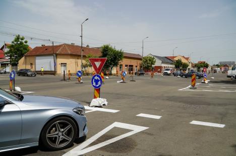 Schimbări majore în traficul din Oradea: Bulevardul Decebal și strada Tudor Vladimirescu, „tăiate” în două de șantierul pasajului subteran (FOTO/VIDEO)