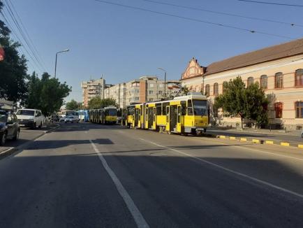 OTL: Tramvaiele au staţionat, luni, în Oradea din cauza mai multor accidente