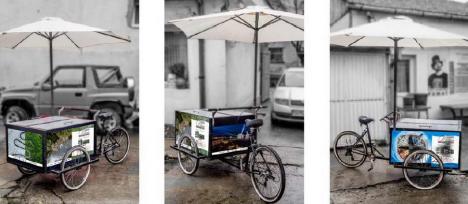 Oradea promovată pe tricicletă, cu vederi şi ghiduri turistice realizate de artistul fotograf de talie mondială Ovi D. Pop (FOTO)