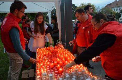 Sute de candele au luminat grădina Palatului Baroc în semn de solidaritate cu cei sărmani (FOTO / VIDEO)