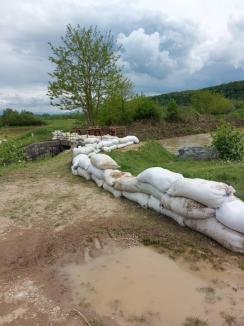 Viitura de pe Crișul Negru avansează spre Ungaria. Mai multe râuri din Bihor rămân sub cod portocaliu de inundaţii (FOTO / VIDEO)