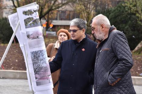 Ministrul Boloș, vizită pe șantiere în Oradea. Amenajarea centrului de cartier din Piaţa Magnoliei din Oradea s-ar putea încheia anul acesta (FOTO / VIDEO)