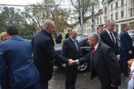 Preşedintele Slovaciei, Andrej Kiska, vizită simbolică de 15 minute la Oradea, pentru a se întâlni cu reprezentanţii minorităţii slovace (FOTO)