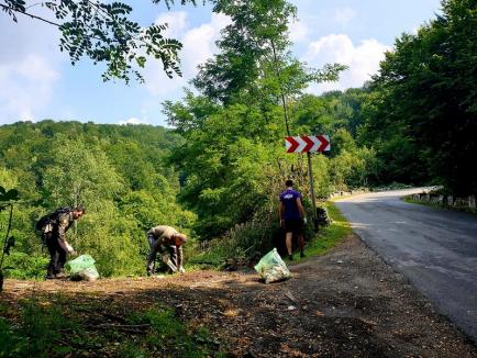 Laşi în urmă ceea ce eşti: Voluntarii au umplut 150 de saci cu gunoaie strânse de pe marginea drumului de Vârtop (FOTO)