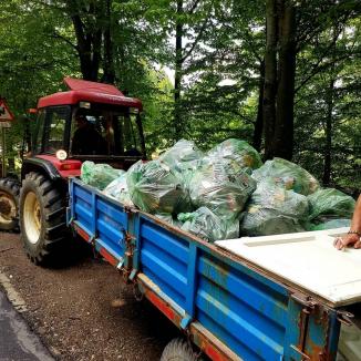 Laşi în urmă ceea ce eşti: Voluntarii au umplut 150 de saci cu gunoaie strânse de pe marginea drumului de Vârtop (FOTO)