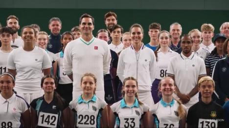 Apariție inedită a Prințesei de Wales: a jucat tenis cu Roger Federer și s-a antrenat alături de copiii de mingi (FOTO/VIDEO)