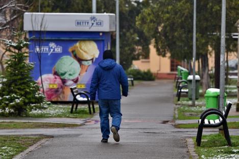 Zăpada mieilor: Bihorenii s-au trezit cu grădinile „albite”. La munte, este cod galben de ninsoare! (FOTO)