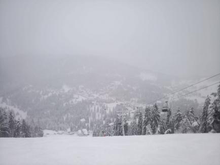 Vine zăpada în Bihor: Cod galben de ninsoare în zona montană