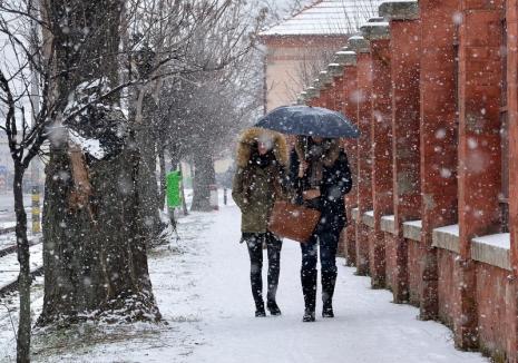 Vine zăpada! Cod portocaliu de ninsori inclusiv în Bihor