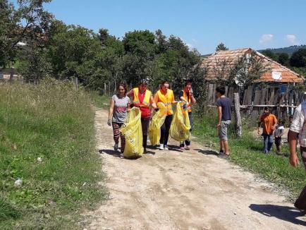Trimestrial, ZAPDECO Oradea colectează deşeurile reciclabile şi curăţă întreaga rază a comunei Pomezeu (FOTO)