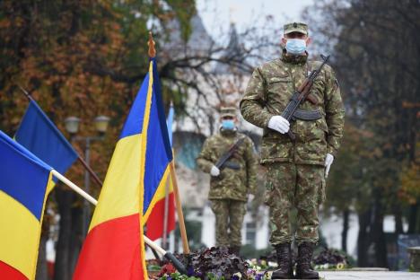 Ziua Armatei Române a fost sărbătorită şi la Oradea. PSD-iştii au comandat o coroană, dar n-au mers să o depună... (FOTO / VIDEO)