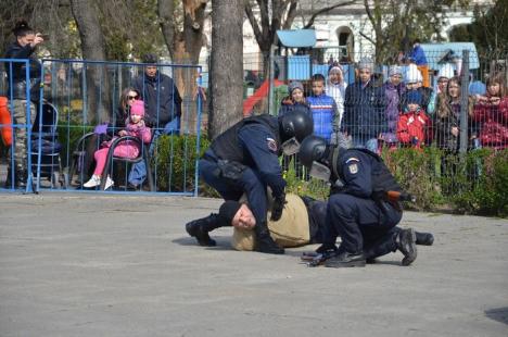 Ziua Jandarmeriei: Demonstraţii cu tâlhari şi câini eroi, în Parcul 1 Decembrie (FOTO/VIDEO)