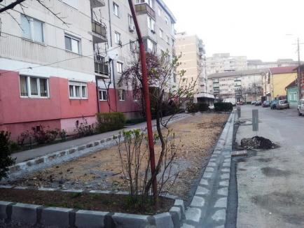 Parcări noi şi lucrări de reamenajare în zona străzii Sfântul Apostol Andrei (FOTO)
