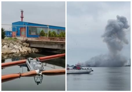 O dronă maritimă a explodat în Portul Constanța! MApN: „Este de tipul celor folosite în războiul din Ucraina” (VIDEO)