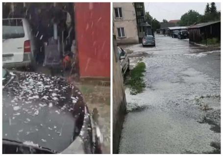 Furtună supercelulară în Bihor: grindină cât oul în zona Marghita - Popești și mesaj RO-ALERT (FOTO/VIDEO)