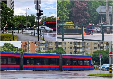 Un trăsnet a lovit un stâlp de electricitate pe Bulevardul Decebal din Oradea. Circulația tramvaielor a fost oprită